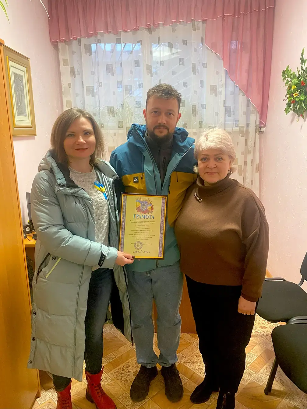 Вручение благодарности от детсада фонду «Ангелы Свободы»